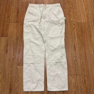 Carhartt Men's Pants Double Knee Cream Vintage 90s Carpenter Measure 36x32.5